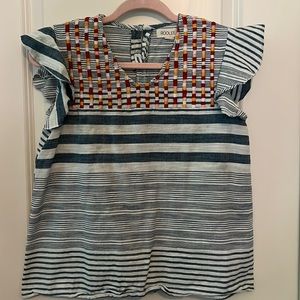 Roolee embroidery sleeveless top size XS like new